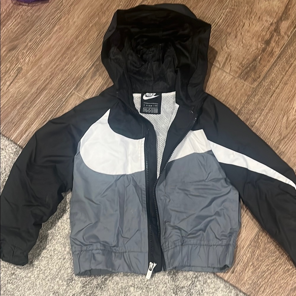 Nike Kids Black and Gray windbreaker Jacket